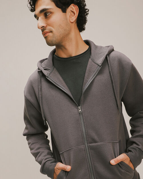 Sudadera Básica Hoodie Gris